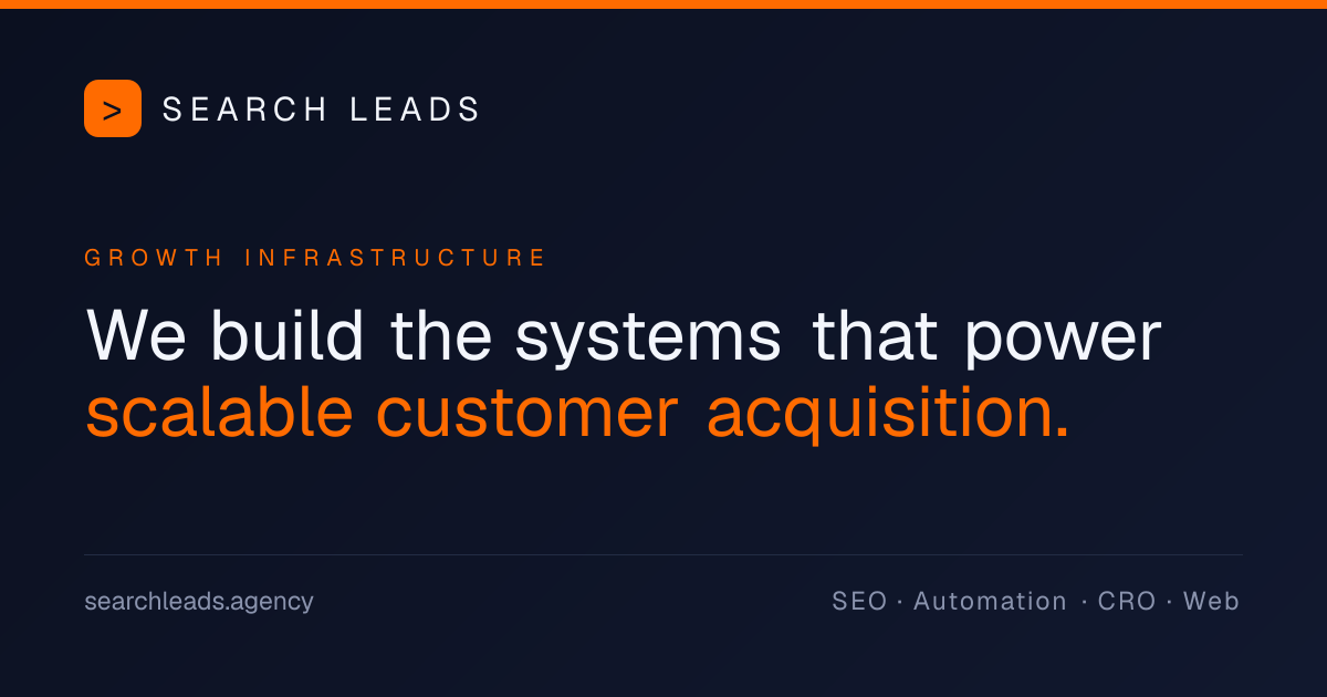 Search Lead Search Leads - Growth Infrastructure Company